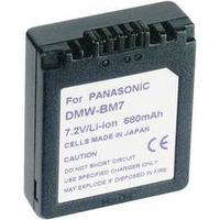 Camera battery Conrad energy replaces original battery CGA-S002, DMW-BM7 7.2 V 600 mAh
