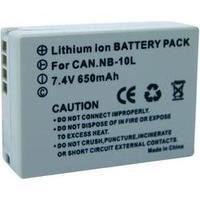 Camera battery Conrad energy replaces original battery NB-10L 7.4 V 650 mAh