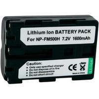 Camera battery Conrad energy replaces original battery NP-FM500H 7.4 V 1300 mAh