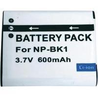 Camera battery Conrad energy replaces original battery NP-BK1 3.6 V 600 mAh