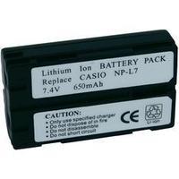 Camera battery Conrad energy replaces original battery NP-L7 7.4 V 650 mAh