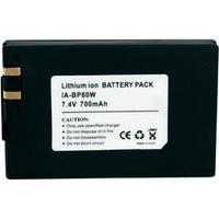 Camera battery Conrad energy replaces original battery BP-80W 7.4 V 650 mAh