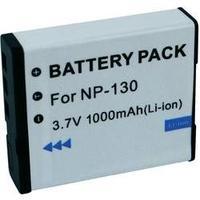 Camera battery Conrad energy replaces original battery NP-130 3.7 V 1000 mAh