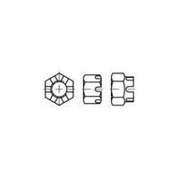 Castellated nuts M10 DIN 935 Steel 100 pc(s) TOOLCRAFT 132134