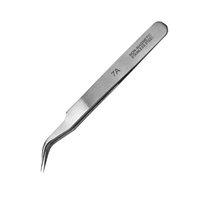 cassie brown stainless steel curved tweezers silver