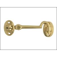 Cabin Hook Silent - Brass - 100mm (4in)