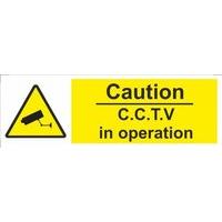 Caution Cctv Operation Self Adhesive Vinyl 300mm x 100mm