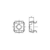 Cage nuts M4 Steel zinc galvanized 1000 pc(s) TOOLCRAFT 159332