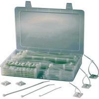 Cable ties and adhesive sockets set EPR-350 Clear 1 Set Conrad Components