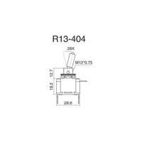 Car toggle switch 12 Vdc 20 A 1 x Off/On latch SCI R13-404-SQ YELLOW 1 pc(s)