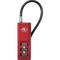 Cable lock 19 mm TSA TSA LKOT-0936RD Red Combination