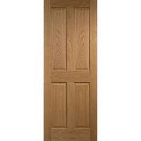 Canterbury 4 Panel Oak Veneer Interior Fire Door 78in x 30in x 44mm (1981 x 762mm)