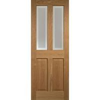 canterbury oak veneer 2 lite glazed interior door 78in x 30in x 35mm 1 ...