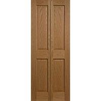 Canterbury 4 Panel Oak Veneer Bifold Interior Door 78in x 30in x 35mm (1981 x 762mm)