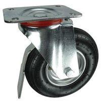 CASTOR, SWIVEL PNUEMATIC TYRE 200mm DIA WITH BRAKE