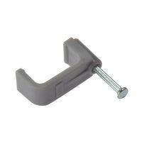 Cable Clip Flat Grey 4.00mm Box 100