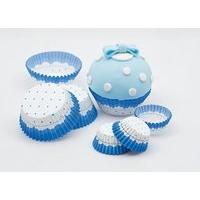 Cake Cups Blue & White Large 75\'s