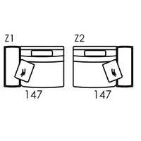 Carla Modular 1.5 Seater Chair Unit With 1 Built-In Arm Cushion [Z1/Z2]