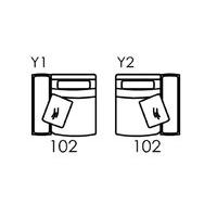 carla modular chair unit with 1 built in slim arm cushion y1y2