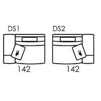 Carla Modular 1.5 Seater Chair Unit With 1 Stepped Arm [DS1/DS2]