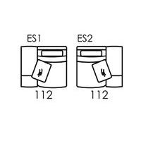 carla modular chair unit with 1 stepped arm es1es2