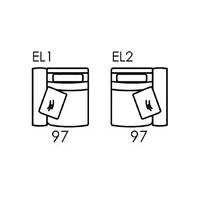 Carla Modular Chair Unit With 1 Slim Arm [EL1/EL2]