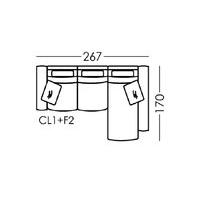 Carla Modular 3.5 Seater Sofa With Chaise End [CL1/2+F1/2]