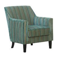 Canterbury Accent Chair Teal Stripe