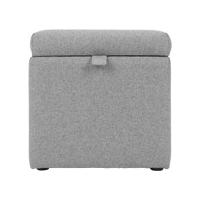 capri upholstered storage box wolf grey wool mix