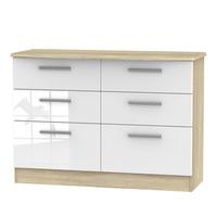 Cadiz 6 Drawer Midi Chest Of Drawers White