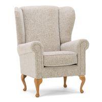 canterbury fabric queen anne chair natural