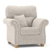 Canterbury Fabric Patterned Armchair Natural