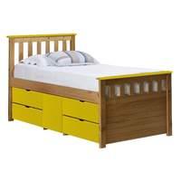 captains ferrara storage bed single antique and lime