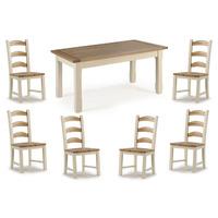Camden Painted Pine Dining Table & 4 or 6 Dining Chairs (6 Chairs)