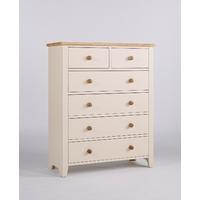 Camden Painted Pine & Ash 2 over 4 Chest of Drawers