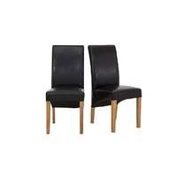 California Pair of Faux Leather Chairs