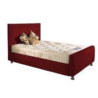 calverton divan bed frame raspberry chenille fabric double 4ft 6