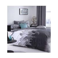 Catherine Lansfield City Scape King Size Duvet Cover Set