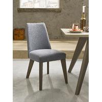 cadell aged oak upholstered chair slate blue pair