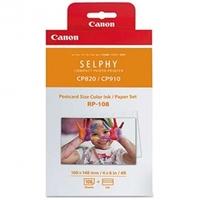 Canon RP-108IN Ink/Paper for Selphy CP1000 Printer 4 x 6 Postcard Size x 108