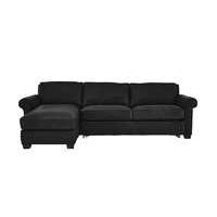 Campania Leather Corner Chaise Sofa Bed with Storage