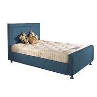 Calverton Divan Bed Frame Teal Chenille Fabric Super King 6ft