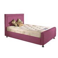 Calverton Divan Bed and Mattress Set Pink Chenille Fabric Small Single 2ft 6