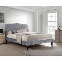 carlow fabric bed frame dark grey double