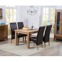 Camberley 120cm Oak Extending Dining Table with Vienna Chairs