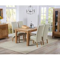 camberley 130cm oak extending dining table with canberra chairs