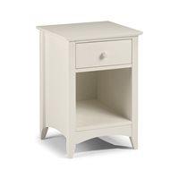 CAMEO 1 DRAWER BEDSIDE CABINET in White
