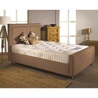 Calverton Divan Bed Frame Mink Chenille Fabric Small Double 4ft