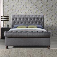 CASTELLO UPHOLSTERED BED in Grey by Birlea - King