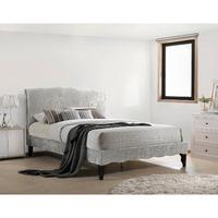 Carlow Fabric Bed Frame - Ice - Kingsize